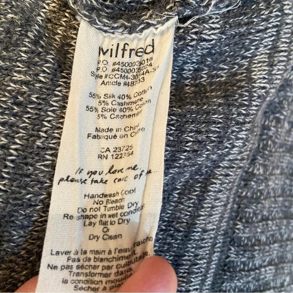 Aritzia Wilfred Flaubert women’s blue/grey open cardigan sweater in size x-small - Picture 7 of 7